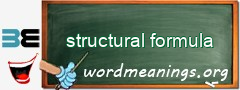 WordMeaning blackboard for structural formula